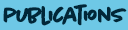 Light blue button with the text PUBLICATIONS in dark hand-drawn font.